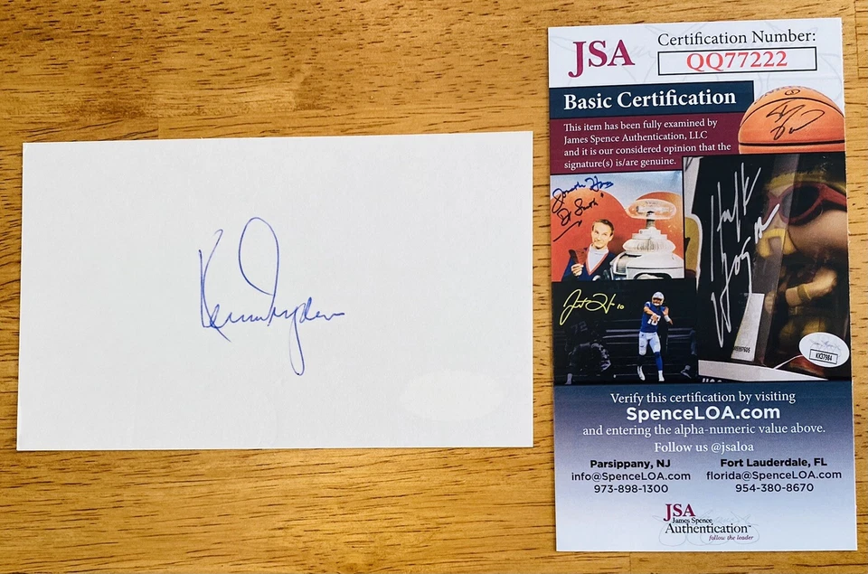 Ken Dryden Signed Autographed 3x5 Card JSA Certified Montreal Canadiens - Image 1 of 1