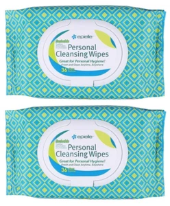Epielle Personal Cleansing Wipes | Natural Ingredients | Flushable Wet Wipes | T - Picture 1 of 12