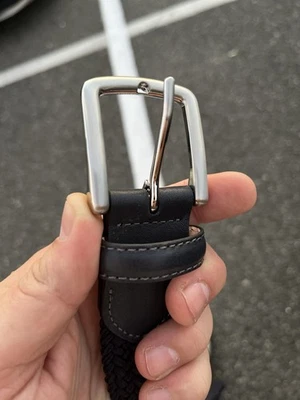 Cinturón tejido azul cintura 38 FAHERTY para hombre hecho en Italia Foto 1 de 4