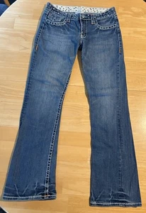 LA Idol Jeans Damen Größe 9 Blau Denim Bootcut Strass Pattentasche Damen - Bild 1 von 19