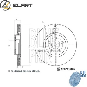 2x BRAKE DISC ADBP430166 FOR FORD TOURNEO/CONNECT/GRAND/V408/MPV TRANSIT/Box - Picture 1 of 6