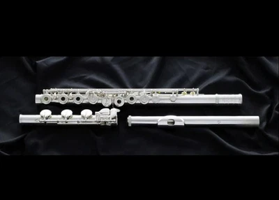 Flauta Muramatsu GX profissional prata maciça headjoint, furo aberto, deslocamento G - Imagem 1 de 4