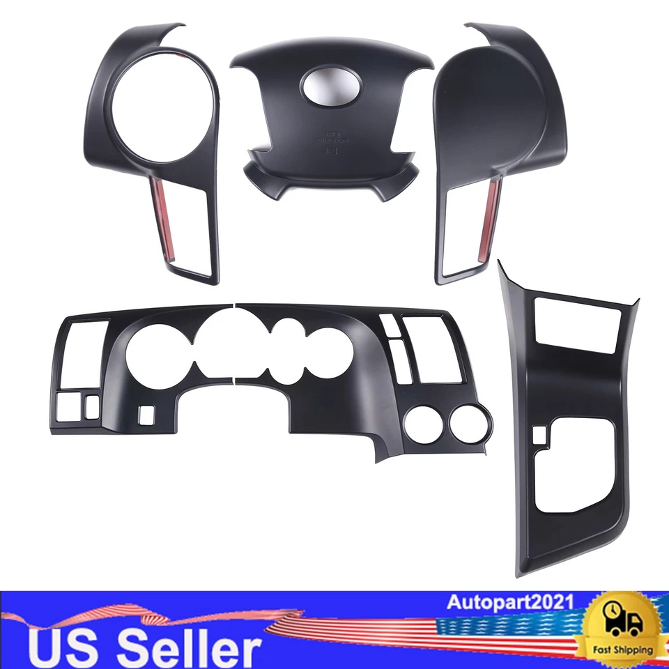 Tablero interior negro mate embellecedor central para Toyota Tundra 2007-2013 EE. UU. Foto 1 de 1