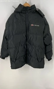 Us Polo Assn. Black Long Sleeve Hooded Full Zip Puffer Mens Jacket Size Large - Picture 1 of 4