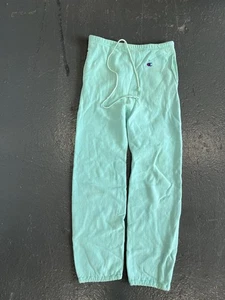 Vintage 80s Champion Reverse-Weave Sweatpants Medium Teal Men’s Made In USA - Picture 1 of 6