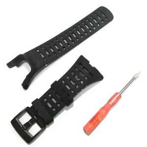 Black Rubber Watch Band Replacement Strap  For Suunto Ambit 3 Peak/Ambit 2 - Foto 1 di 8