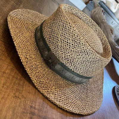 Шляпа для гольфа соломенная ручной работы SCALA Pro Series Dorfman Pacific большая/бывшая большая мужская шляпа - Изображение 1 из 4