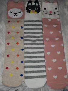 3 Pair Women Girls Fashion Animal Socks - Picture 1 of 2