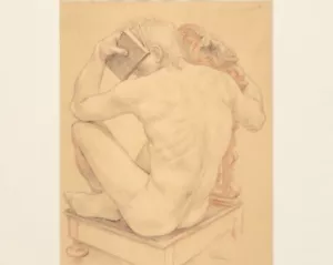 Vintage Male Nude Drawing Paul Cadmus Old Master Academic American - Picture 1 of 4