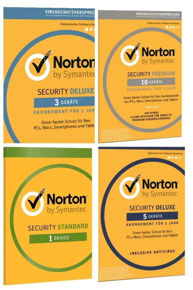 Norton Security Standard / Deluxe / Premium  2025 - 1, 3, 5,10 Geräte 1, 2 Jahre - Bild 1 von 1