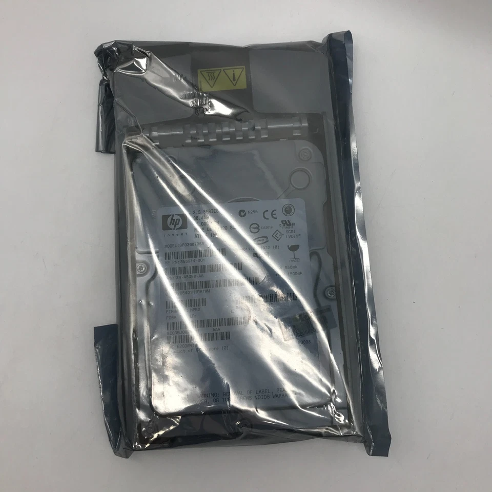 HP BF03687B54 36.4GB Ultra320 3.5-inch SCSI Hot-Plug 15K Hard Drive w/Tray - Image 1 of 4