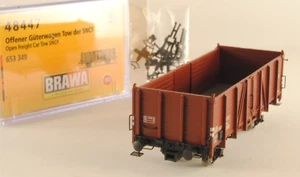 BRAWA 48447 Tow Truck Open SNCF Type Tow 2 Axle Wagon Banks High H0 1:87 - Picture 1 of 6