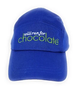 Marathon Hot Chocolate 15k/5k Unisex Blue Running Hat 5 Panel  - Picture 1 of 7