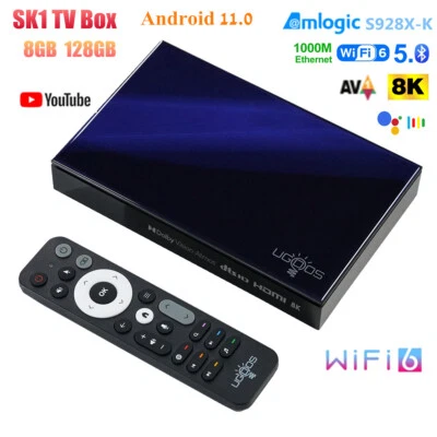 UGOOS SK1 8K TV Box Amlogic S928X-K Android 11 8G 128G WiFi6 1000M BT5.2 HDR Box - Image 1 of 4