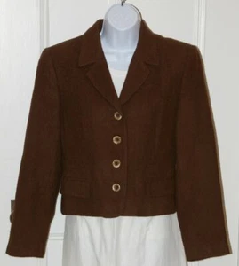 Blazer de franela marrón de pecho único para mujer HARVE BENARD - Imagen 1 de 5