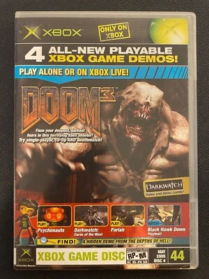 DOOM 3 xbox Official DEMO #44 PSYCHONAUTS darkwatch CURSE OF WEST pariah - Image 1 of 4