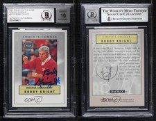 2001 Fleer Greats of the Game Bob Knight Bobby #13CC BAS Certified BGS Encased