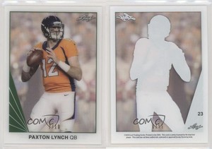 2016 Leaf Clear Retro Acetate Green /10 Paxton Lynch #23 Rookie RC
