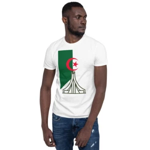 Algeria Short-Sleeve T-Shirt Algerian Flag Shirt Algeria Martyrs Monument Shirt - Picture 1 of 7