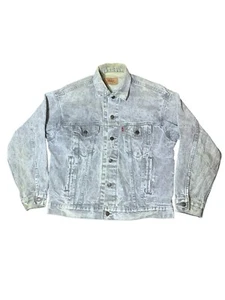 Vintage Retro 80s Denim Trucker Jacket Medium acid wash USA Levi’s Type 3 - Picture 1 of 14