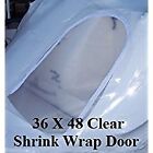 36 x 48 Clear Shrink Wrap Door Zipper Access Door CASE OF 12