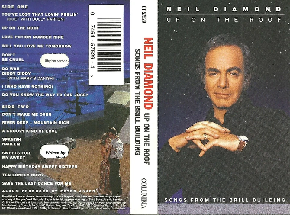 Up on the Roof: Songs from the Brill Building Neil Diamond (Cassette Tape, 1993) - Image 1 of 1