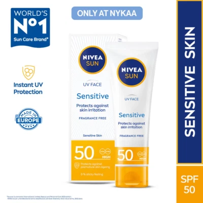 Protetor solar NIVEA pele sensível ao sol FPS 50 50ml - Imagem 1 de 4