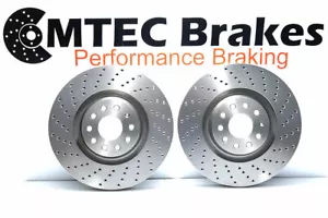 AUDI TT 2.0 TTS 305bhp SKODA OCTAVIA vRS 5E FRONT BRAKE DISCS DRILLED 340mm - Picture 1 of 3
