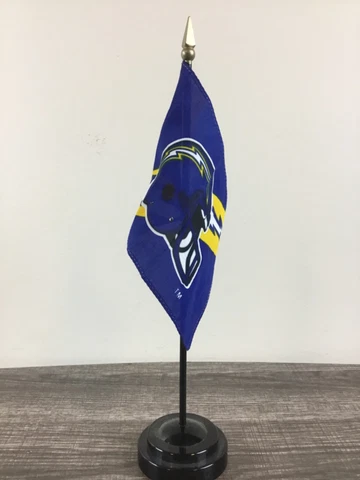 Rare Los Angeles - San Diego Chargers NFL Football Mini Desk Top Flag & Stand Cover