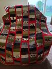 Flannel Woodland quilts hand made size (47" x 70")