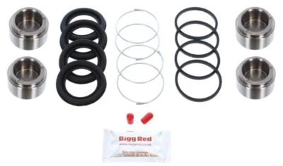 Kit de reparación de reconstrucción de sello de pinza de freno delantero SAAB 99 y pistones de acero S/ Foto 1 de 3