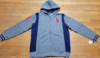 *NUEVO* Polo Ralph Lauren Juvenil XL 18-20 Big Pony Cremallera Sudadera con Capucha Sudadera  Foto 1 de 4