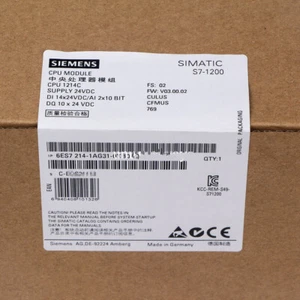 6ES7 214-1AG31-0XB0 NUEVO SIEMENS CPU 6ES7214-1AG31-0XB0 S7-1200 CPU 1214C - Imagen 1 de 4
