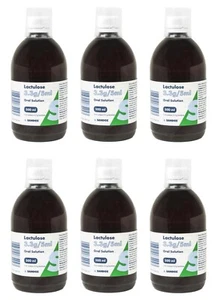 6 x Lactulose Oral Solution 3.3g/5ml (500ml) - SANDOZ