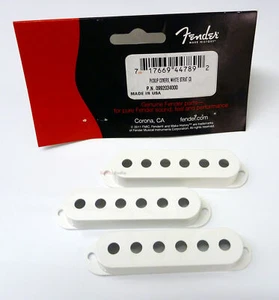 Genuine Fender WHITE Strat/Stratocaster Pickup Covers - Set of 3 - Picture 1 of 1