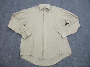 VINTAGE Valentino Shirt Mens 15 1/2 Gold Stripes Button Up Pocket Designer - Picture 1 of 11