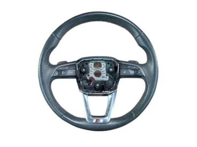 18-24 Audi SQ5 Perforated Leather Steering Wheel Black w/ Red Stitching S-Line - Image 1 of 4