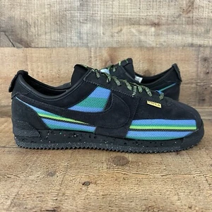 Nike Union Cortez Mens Size 10.5 Off Noir Black Blue Green DR1413-001 NEW - Picture 1 of 11