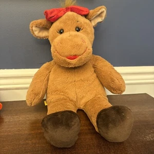 Build A Bear Holly Moose 16" Red Bow - Great Condition - Picture 1 of 4