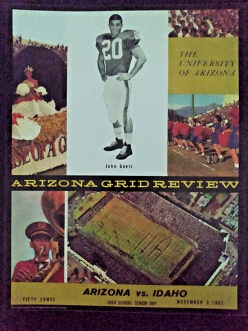 Arizona Wildcats Football Vintage Game Day Football Program Poster 11" x 14" Cover