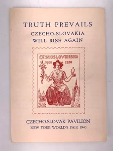 Czechoslovakia 1940 World's Fair Truth Prevails Stamps Pamphlet - Picture 1 of 7