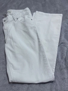 Gap Corduroy Pants Women Size 12 White Beige Boot Cut Business Jeans Casual - Picture 1 of 8