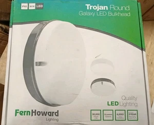 Mampara LED Fern Howard Trojan Round Galaxy IP65 1800lm Difusor Transparente Exterior. - Imagen 1 de 1