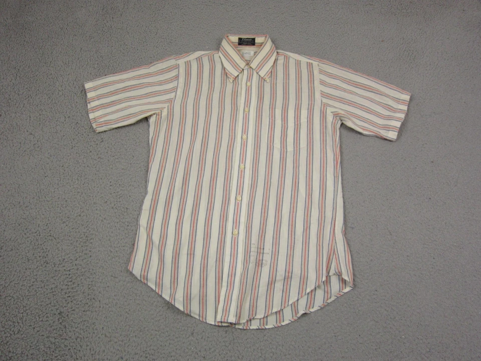 Vintage GANT Shirt Mens 15 Medium White Red Striped Disco Leisure 60s 70s USA - Image 1 of 4