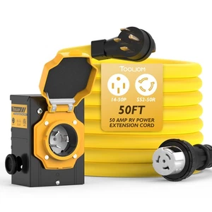 Caja de entrada y cable TOOLIOM 50A Gen 50 ft NEMA 14-50P/SS2-50R UL/ETL - Imagen 1 de 7