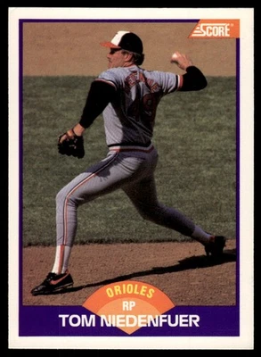 1989 Score #252 Tom Niedenfuer - Image 1 of 2
