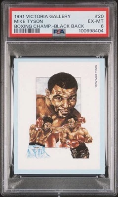 1991 Victoria Gallery MIKE TYSON Boxing Champions BLACK BACK #20 PSA 6 - Image 1 of 2