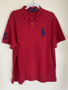 Polo Ralph Lauren Big Pony Golf Polo Rot Custom Slim Fit Kurzarm Herren 2XL - Bild 1 von 8
