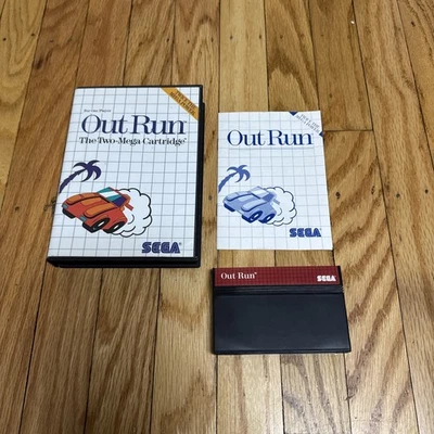 Vtg Sega Master System OUT RUN CIB Box Cart Manual Complete WORKS Racing Outrun - Image 1 of 4