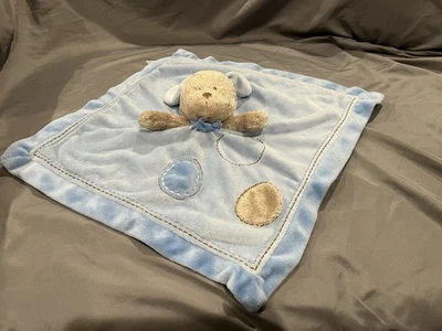 Vintage Carter's Puppy Dog Lovey Security Blanket  Spots  Bow Rattle Satin Soft - Image 1 of 4